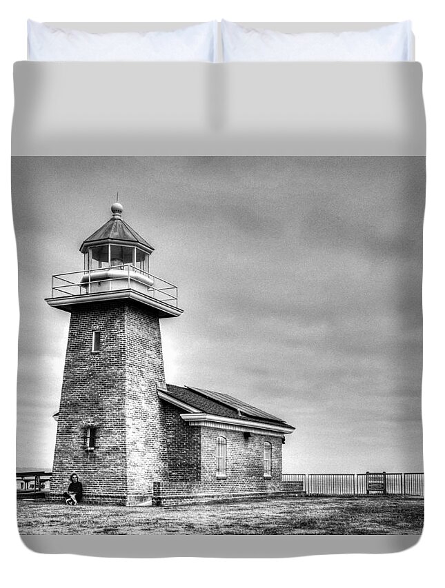 Abbott Duvet Cover featuring the photograph Santa Cruz Lighthouse by Paul LeSage