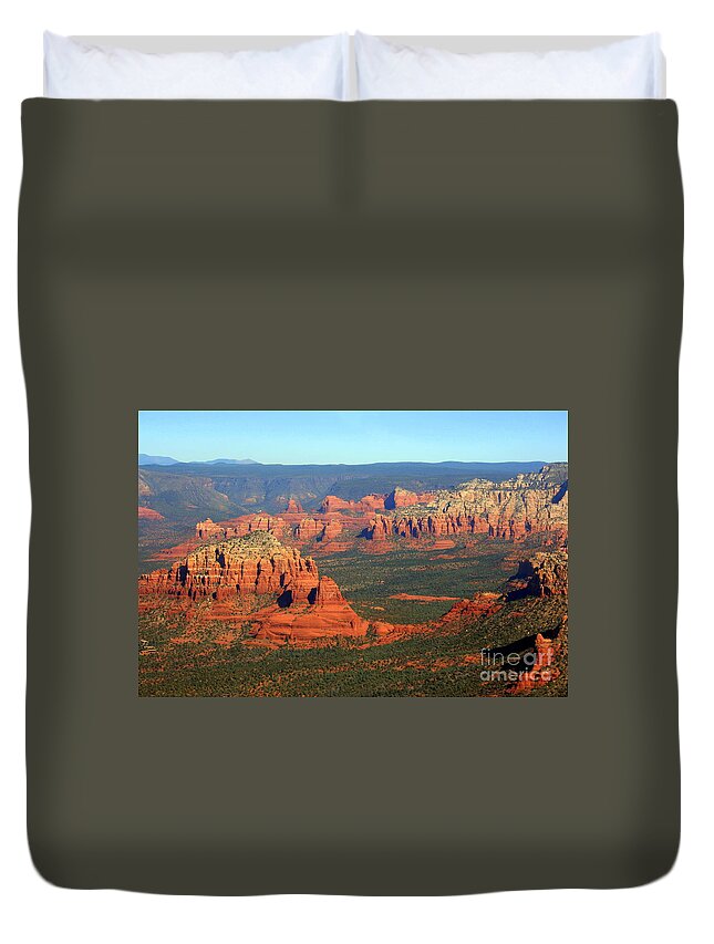 Red Mountains Duvet Cover featuring the photograph Sedona #1 by Julie Lueders 