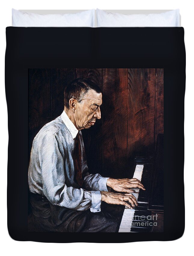 19th Century Duvet Cover featuring the painting Sergei Rachmaninoff #2 by Granger