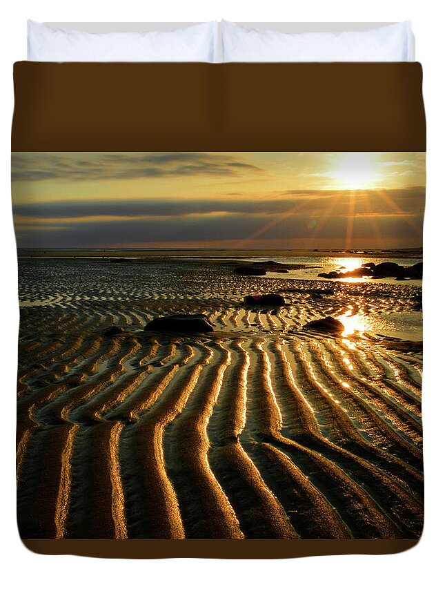 Cape Cod Duvet Cover featuring the photograph Shine On - Cape Cod Bay by Dianne Cowen Cape Cod Photography