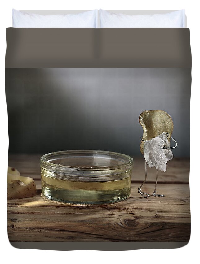 Simple Things Duvet Cover featuring the photograph Simple Things - Potatoes #1 by Nailia Schwarz