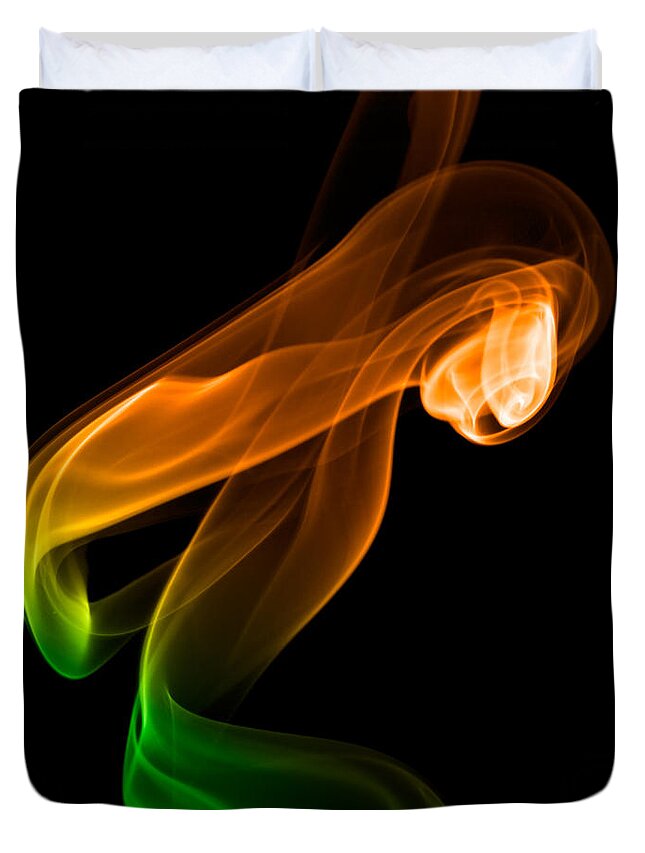 Abstract Duvet Cover featuring the photograph smoke XIV #1 by Joerg Lingnau