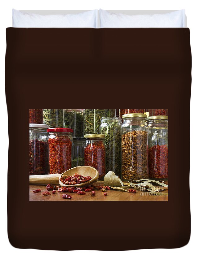 Aromatic Duvet Cover featuring the photograph Spicy still life #1 by Carlos Caetano
