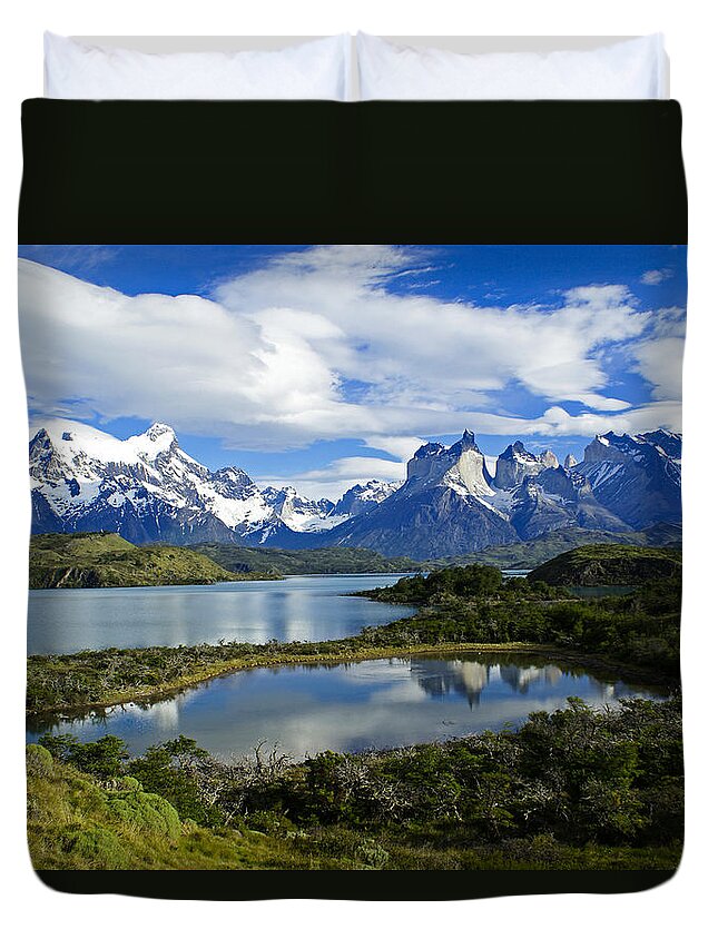 Patagonia Duvet Cover featuring the photograph Springtime in Patagonia #1 by Michele Burgess