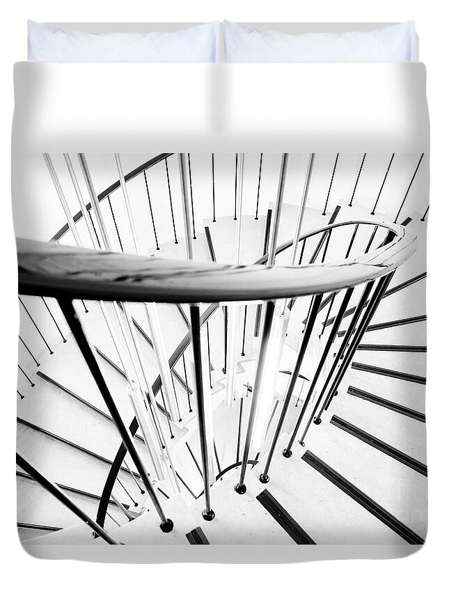 Stair Duvet Cover featuring the photograph Staircase #1 by Mats Silvan