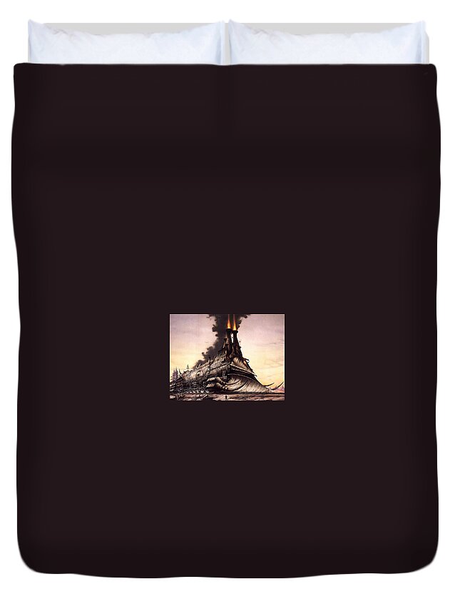 Steampunk Duvet Cover featuring the digital art Steampunk #1 by Super Lovely