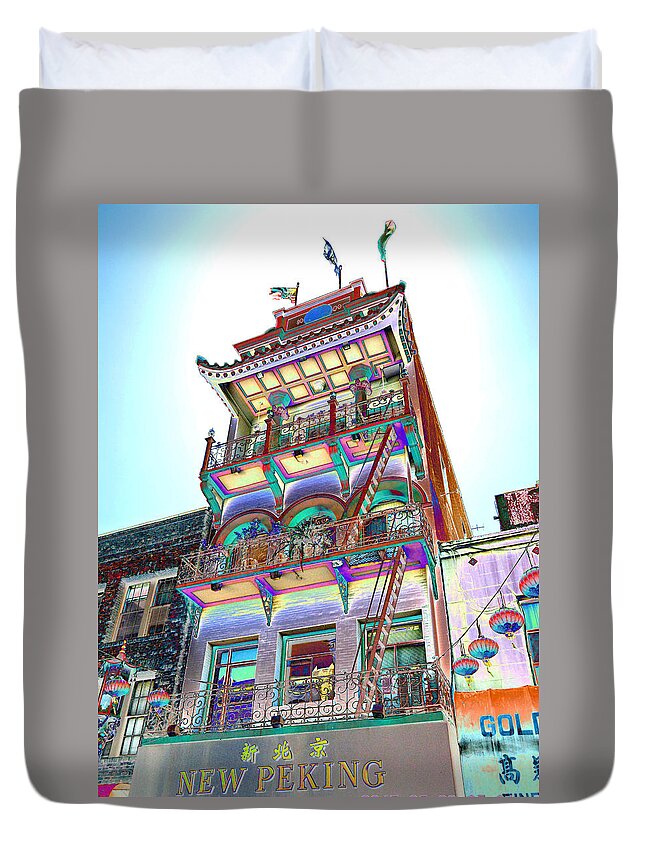Lights Duvet Cover featuring the photograph Streets of Color #1 by Tom Kelly
