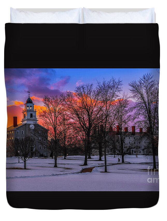 Vermont Duvet Cover featuring the photograph Sunset at the Middlebury College #2 by Scenic Vermont Photography