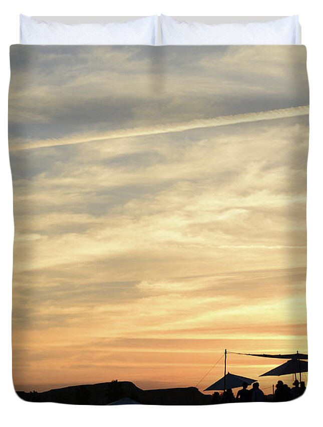 Sunset Duvet Cover featuring the photograph Sunset view #1 by Arik Baltinester