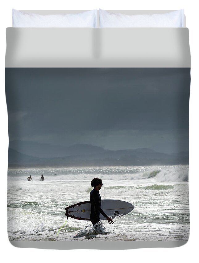 2017 Duvet Cover featuring the photograph Surfing at #1 by Andrew Michael