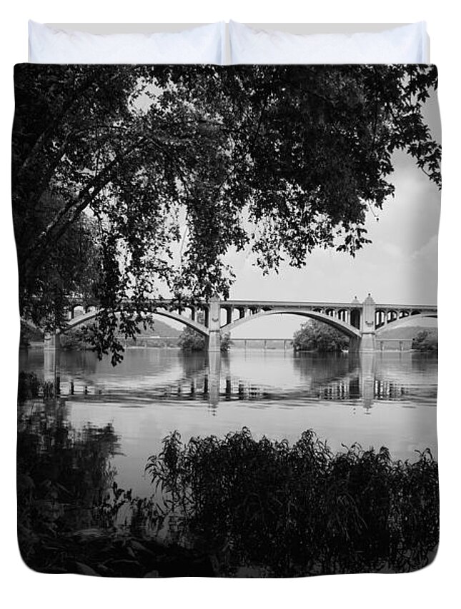Bridge Duvet Cover featuring the photograph Susquehanna River #1 by Hugh Smith