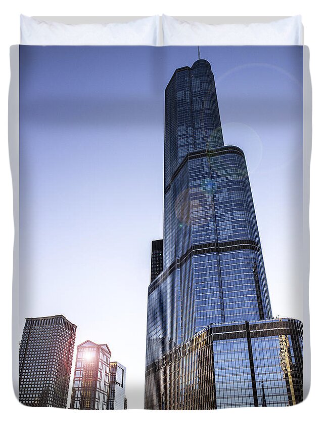 Chicago Duvet Cover featuring the photograph Sweet Home Chicago #1 by Tracey Rees