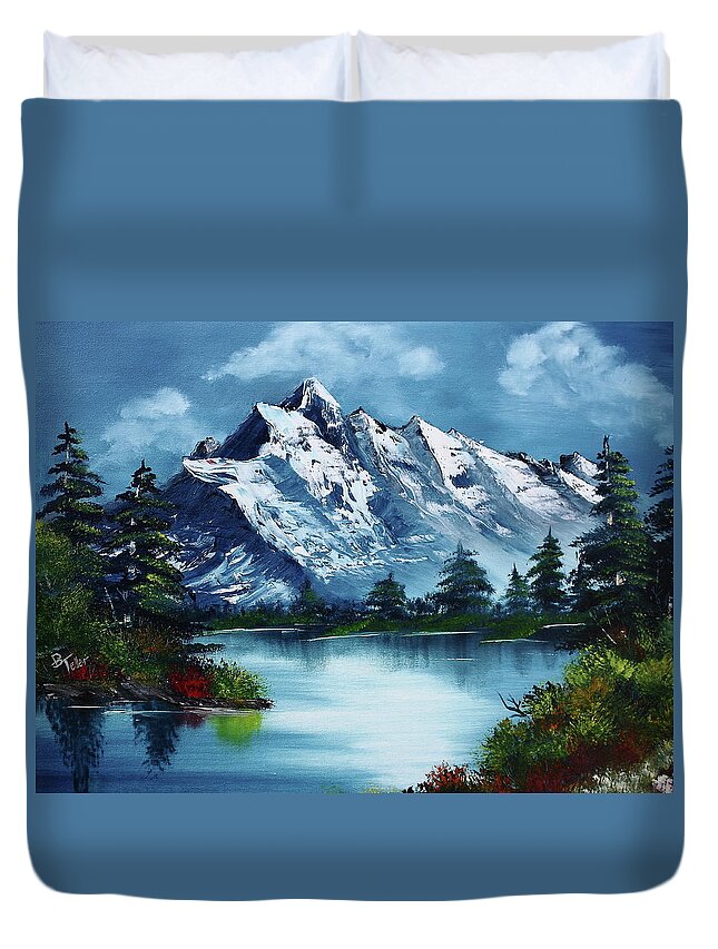  Duvet Cover featuring the painting Take A Breath by Barbara Teller