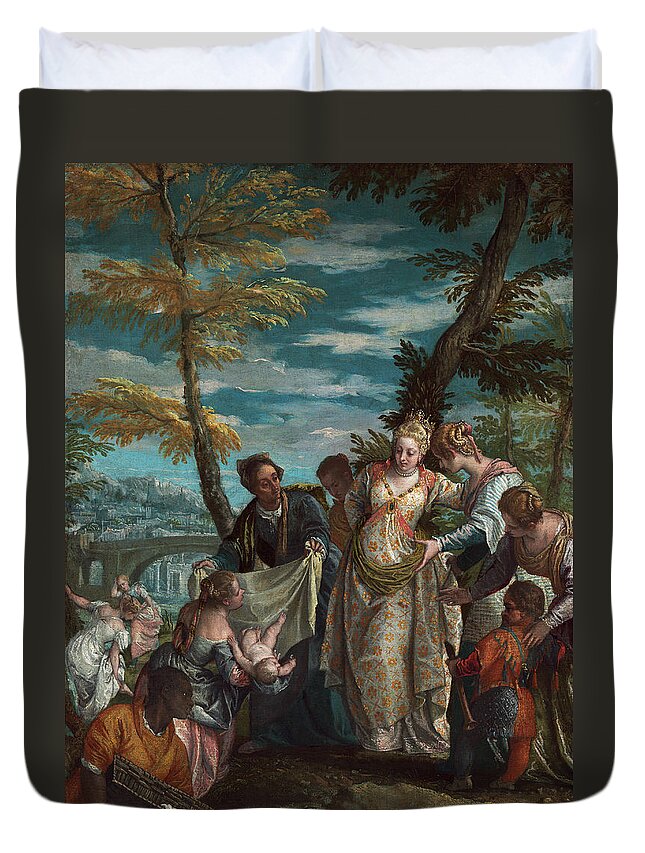 Veronese Duvet Cover featuring the painting The Finding of Moses #2 by Veronese