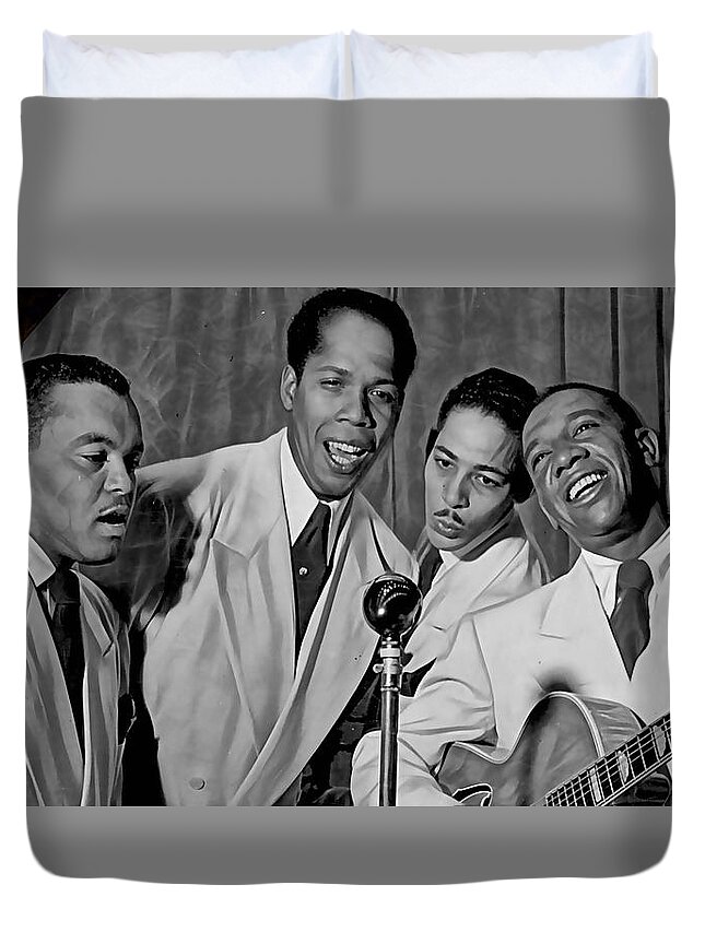 The Ink Spots Duvet Cover featuring the mixed media The Ink Spots Collection #1 by Marvin Blaine