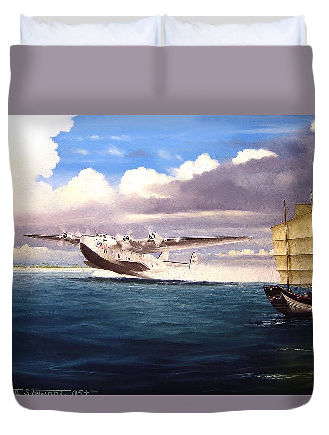 B-314 Duvet Cover featuring the painting The Long Way Home #1 by Marc Stewart