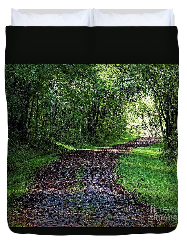 Road Duvet Cover featuring the photograph The Old Road #1 by Paul Mashburn
