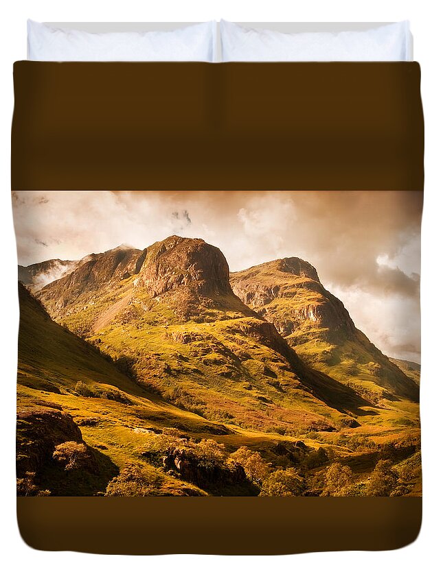 Scotland Duvet Cover featuring the photograph Three Sisters. Glencoe. Scotland by Jenny Rainbow