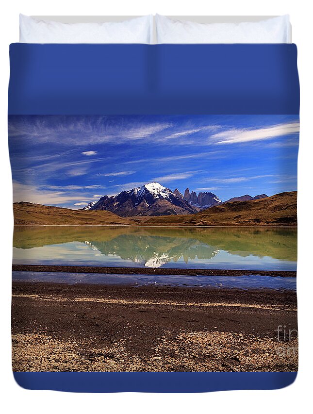  Duvet Cover featuring the photograph Torres Del Paine 002 #1 by Bernardo Galmarini