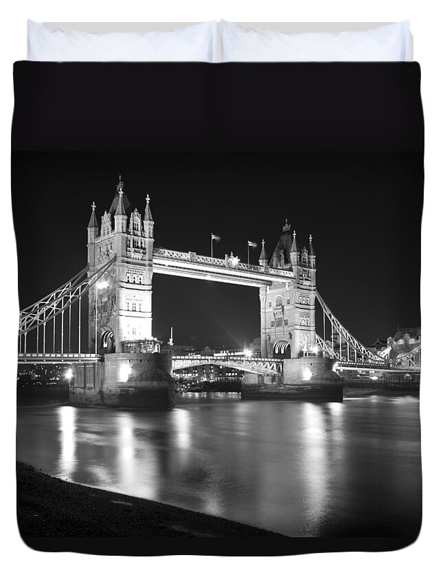 Tower Bridge Duvet Cover featuring the photograph Tower Bridge on the Thames London #1 by David French