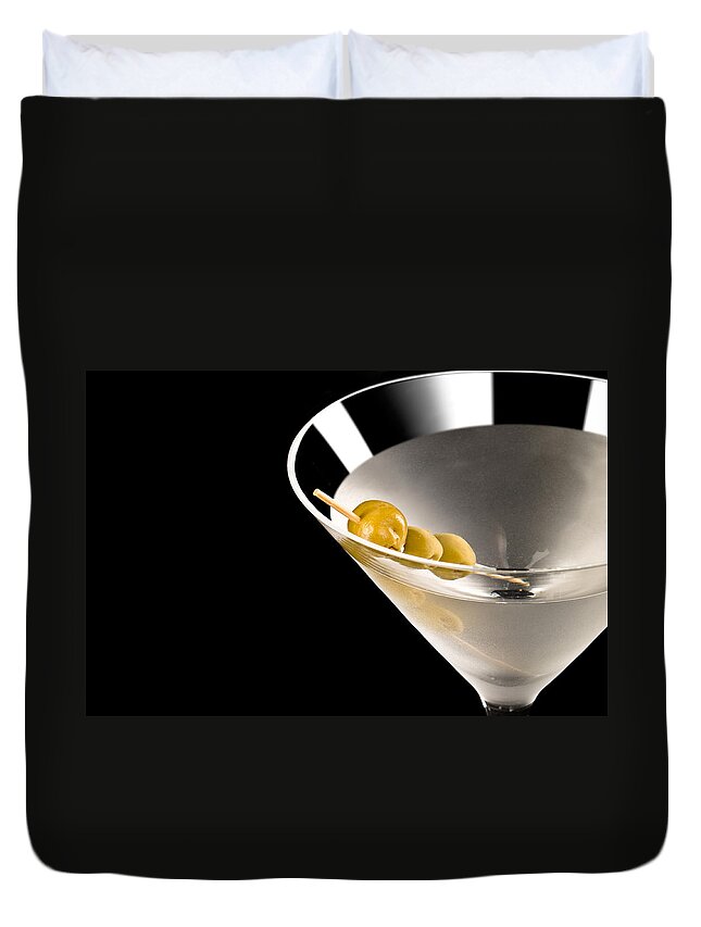 Alcohol Duvet Cover featuring the photograph Vodka Martini #1 by U Schade