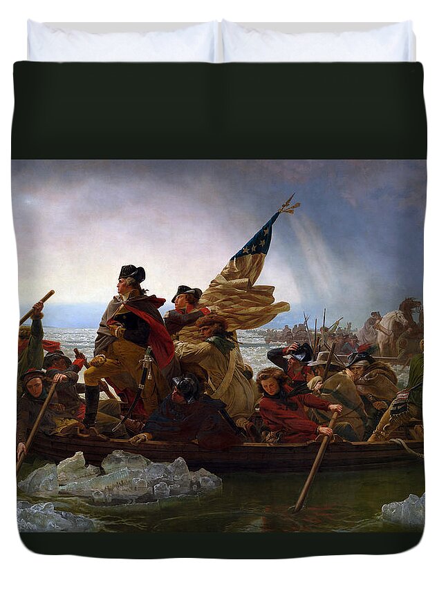 Washington Crossing The Delaware Duvet Cover featuring the painting Washington Crossing The Delaware by Emanuel Leutze