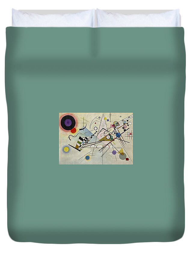 Circles In A Circle Duvet Cover featuring the painting Circles In A Circle by Wassily Kandinsky