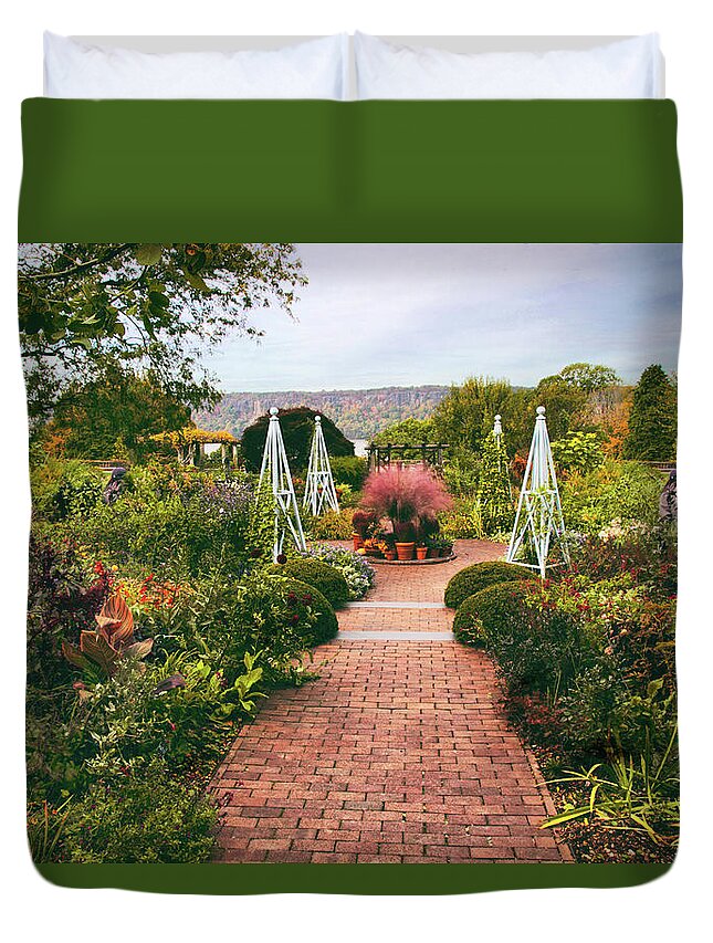 Wave Hill Duvet Cover featuring the photograph Wave Hill Garden #1 by Jessica Jenney