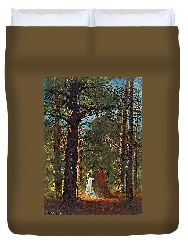 Winslow Homer Duvet Cover featuring the painting Waverly Oaks by Winslow Homer