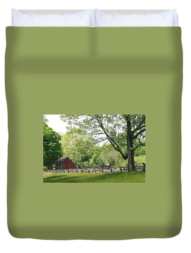 Jockey Hollow Duvet Cover featuring the photograph Wick Farm At Jockey Hollow #1 by Living Color Photography Lorraine Lynch