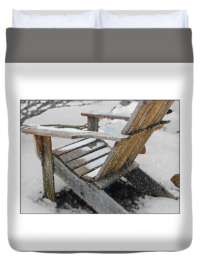 Winter Duvet Cover featuring the photograph Winter on the Beach by Jackson Pearson