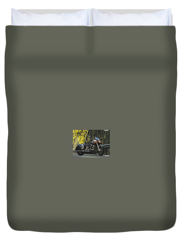 Yamaha Duvet Cover featuring the photograph Yamaha #1 by Jackie Russo