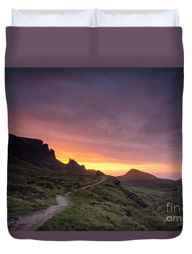 Quiraing Scotland Duvet Cover featuring the photograph The Quiraing by Smart Aviation