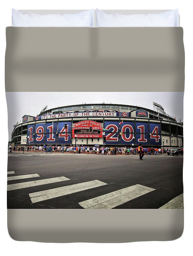 Cubs Duvet Cover featuring the photograph 100 Years Old by Robert McCubbin