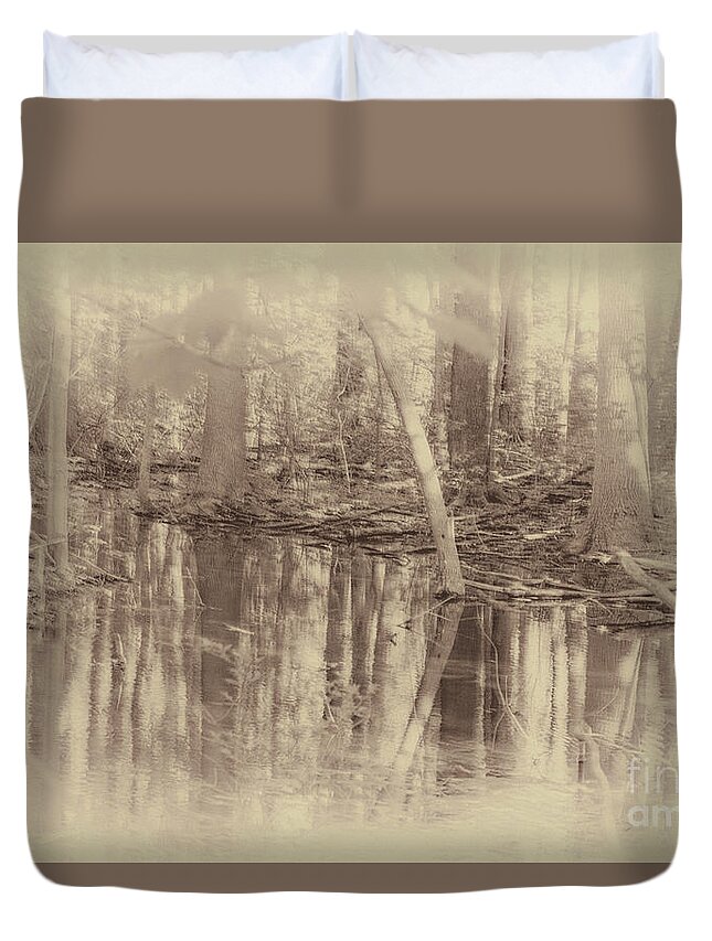 Swamp Duvet Cover featuring the photograph 1000 Acre Swamp by William Norton