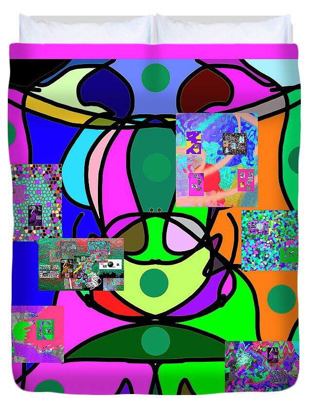 Walter Paul Bebirian Duvet Cover featuring the digital art 11-25-2015eabcd by Walter Paul Bebirian
