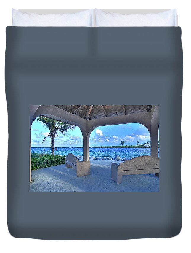  Duvet Cover featuring the photograph 11- Lake Worth Inlet by Joseph Keane