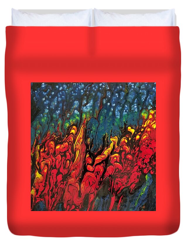 Abstract Duvet Cover featuring the painting #110 #110 by Gerry Smith