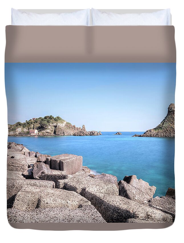 Aci Trezza Duvet Cover featuring the photograph Aci Trezza - Sicily #12 by Joana Kruse