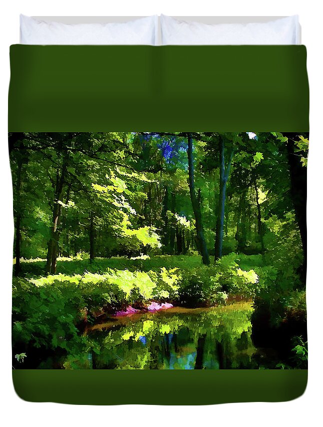 Woodland Duvet Cover featuring the photograph Great Swamp #12 by David Henningsen