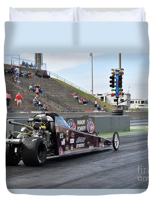 Drag Duvet Cover featuring the photograph Junior Drag Racing March 2017 #12 by Jack Norton