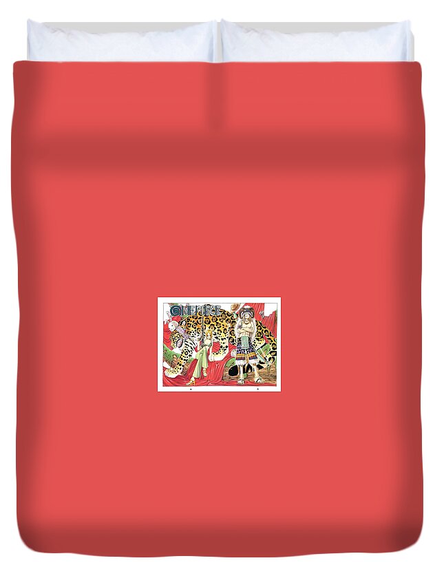 One Piece Duvet Cover featuring the digital art One Piece #12 by Super Lovely