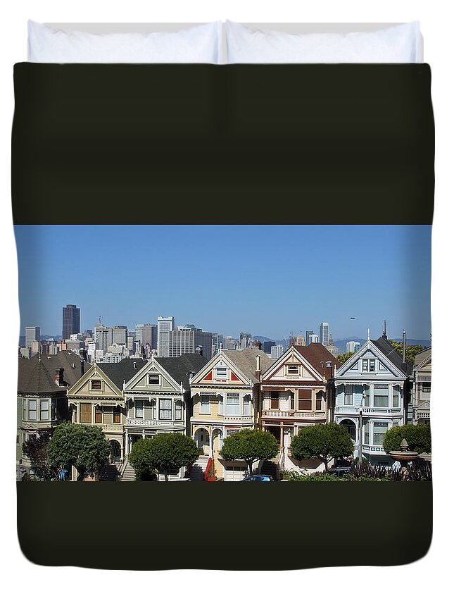 San Francisco Duvet Cover featuring the photograph @San Francisco #12 by Jim McCullaugh