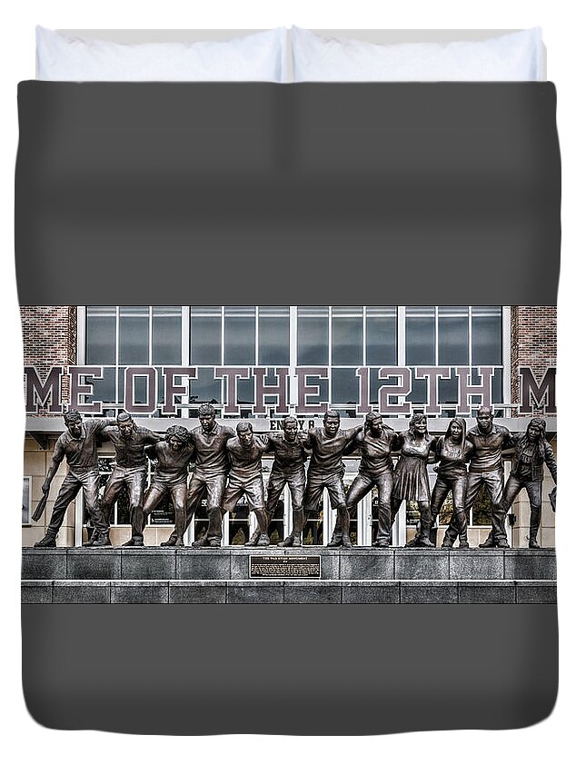 Texas A And M Duvet Cover featuring the photograph 12th Man by Stephen Stookey