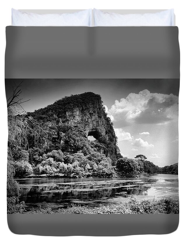 China Duvet Cover featuring the photograph China Guilin landscape scenery photography #13 by Artto Pan