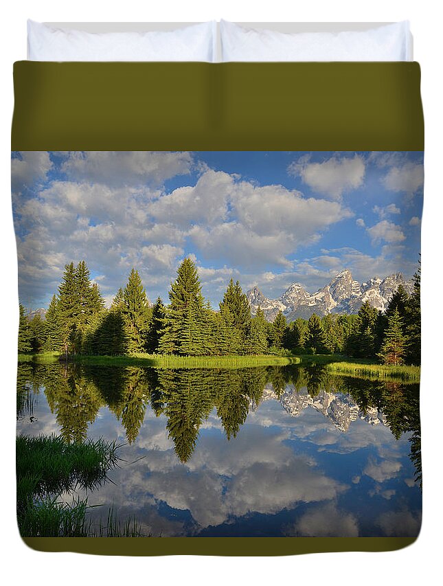 Grand Teton National Park Duvet Cover featuring the photograph Grand Teton National Park #13 by Ray Mathis