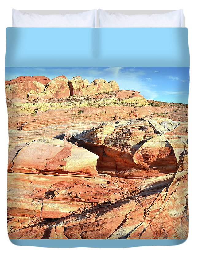 Valley Of Fire State Park Duvet Cover featuring the photograph Valley of Fire High Country #13 by Ray Mathis