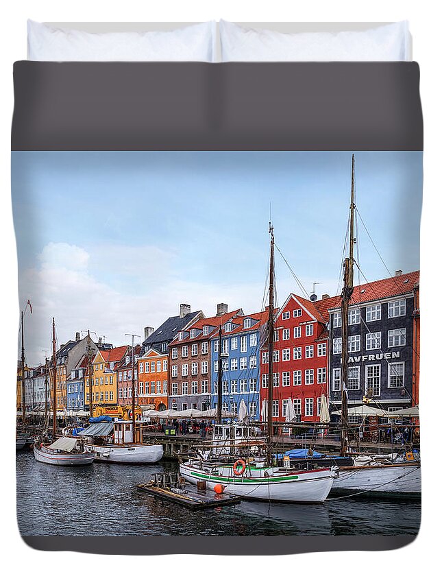 Nyhavn Duvet Cover featuring the photograph Copenhagen - Denmark #14 by Joana Kruse