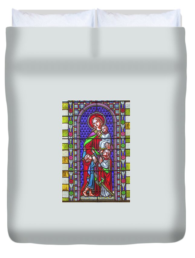 Saint Annes Duvet Cover featuring the digital art Saint Anne's Windows #17 by Jim Proctor