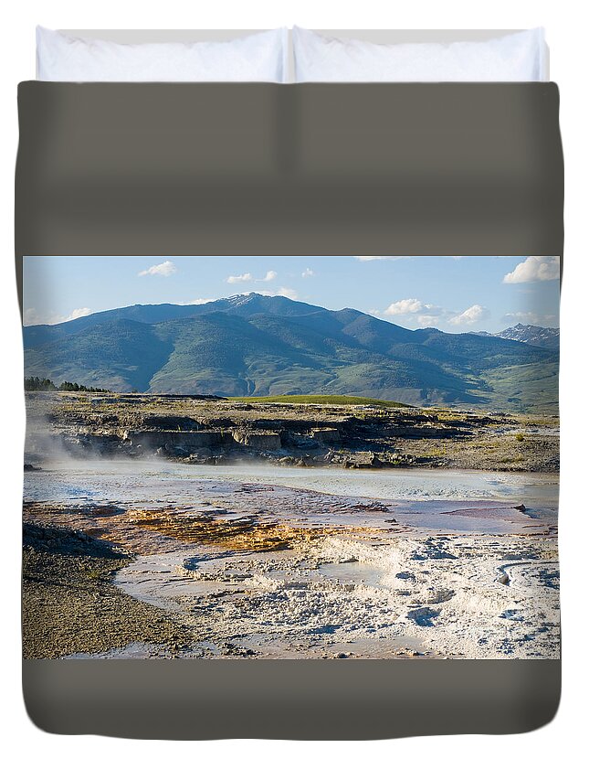 Yellowstone National Park Duvet Cover featuring the photograph Yellowstone #18 by Tara Lynn